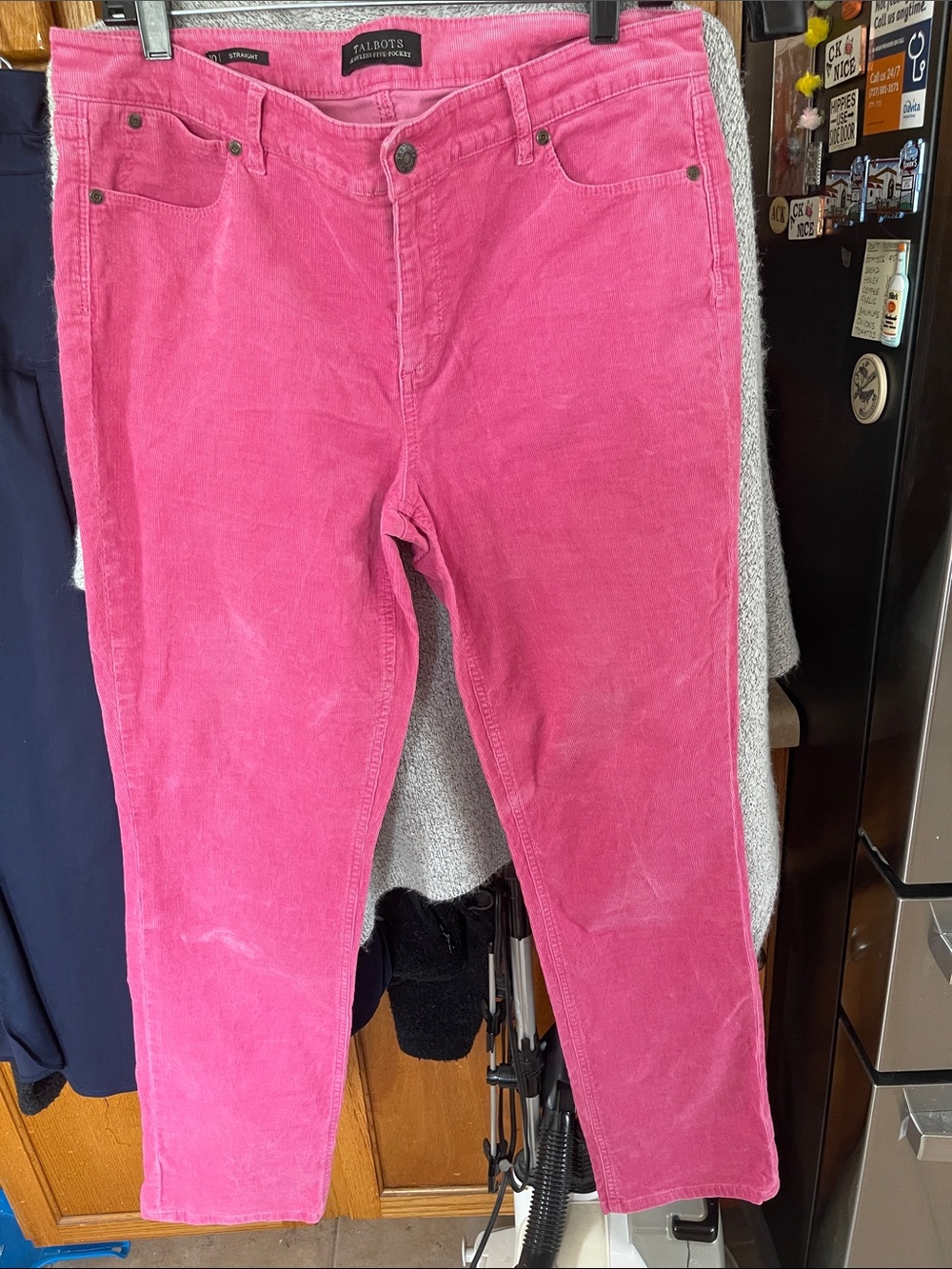 Talbots Flawless Pocket Straight Women Pink Jeans Corduroy 10
